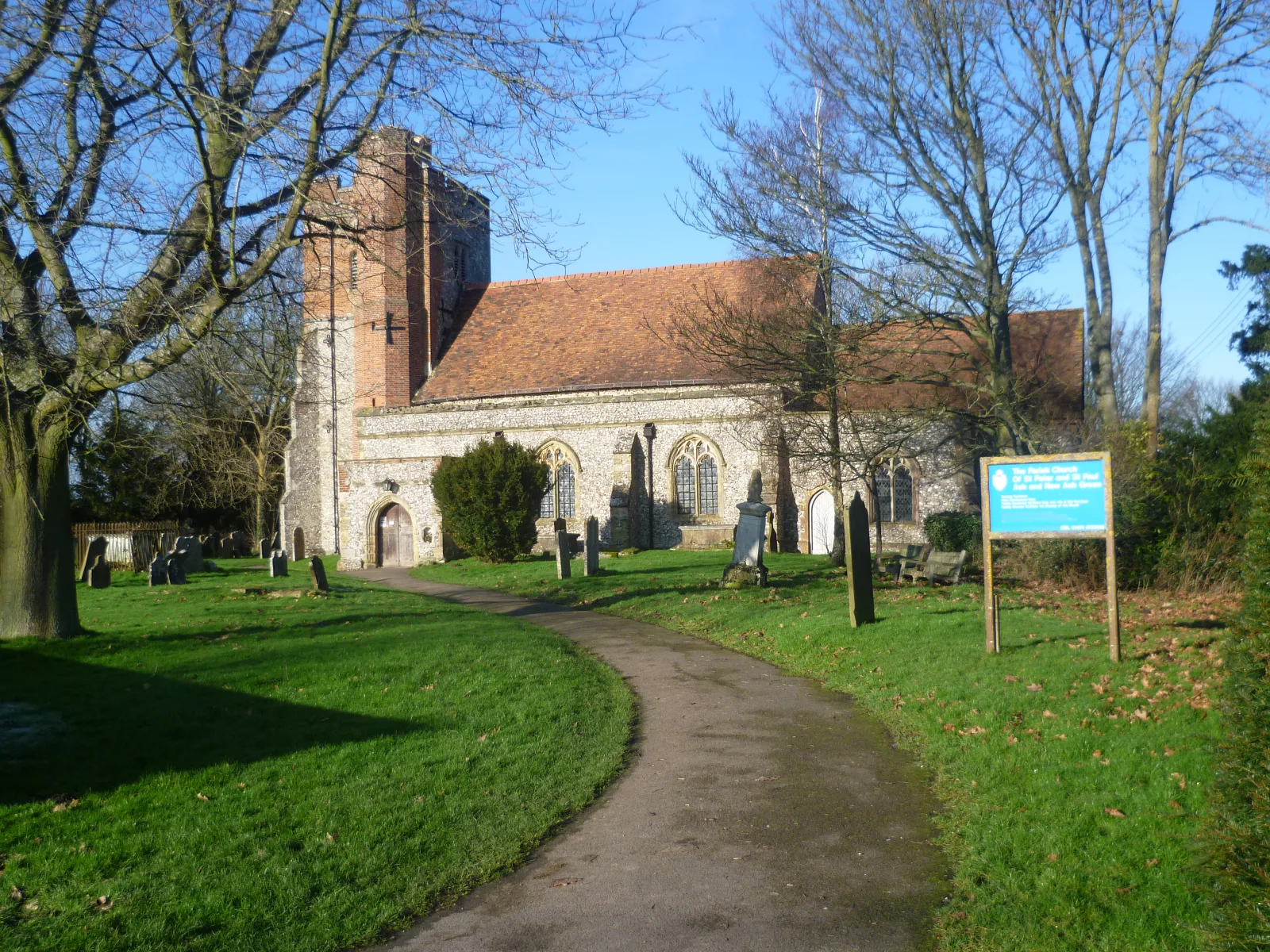 The 13th-century Church of St Peter and St Paul at Ash, Kent