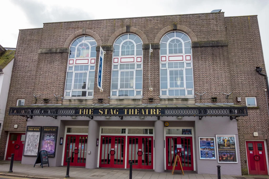 The Stag Theatre on London Road, Sevenoaks, home of the town's annual pantomime.